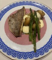 Ombrina con Patate Novelle e Asparagi