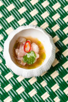 Tartare di Ricciola con Lime Zenzero Coriandolo