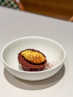 Tortino al Cioccolato Caldo con kumquat e sorbetto al mandarino