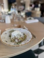 Linguina con Cozze e Crema di Asparagi